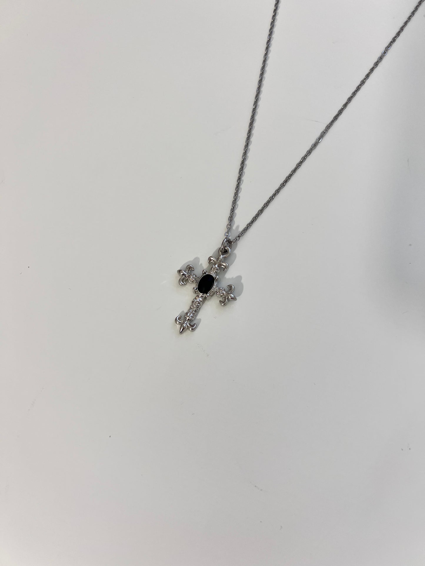 Chrome Heart Cross Pendent Necklace