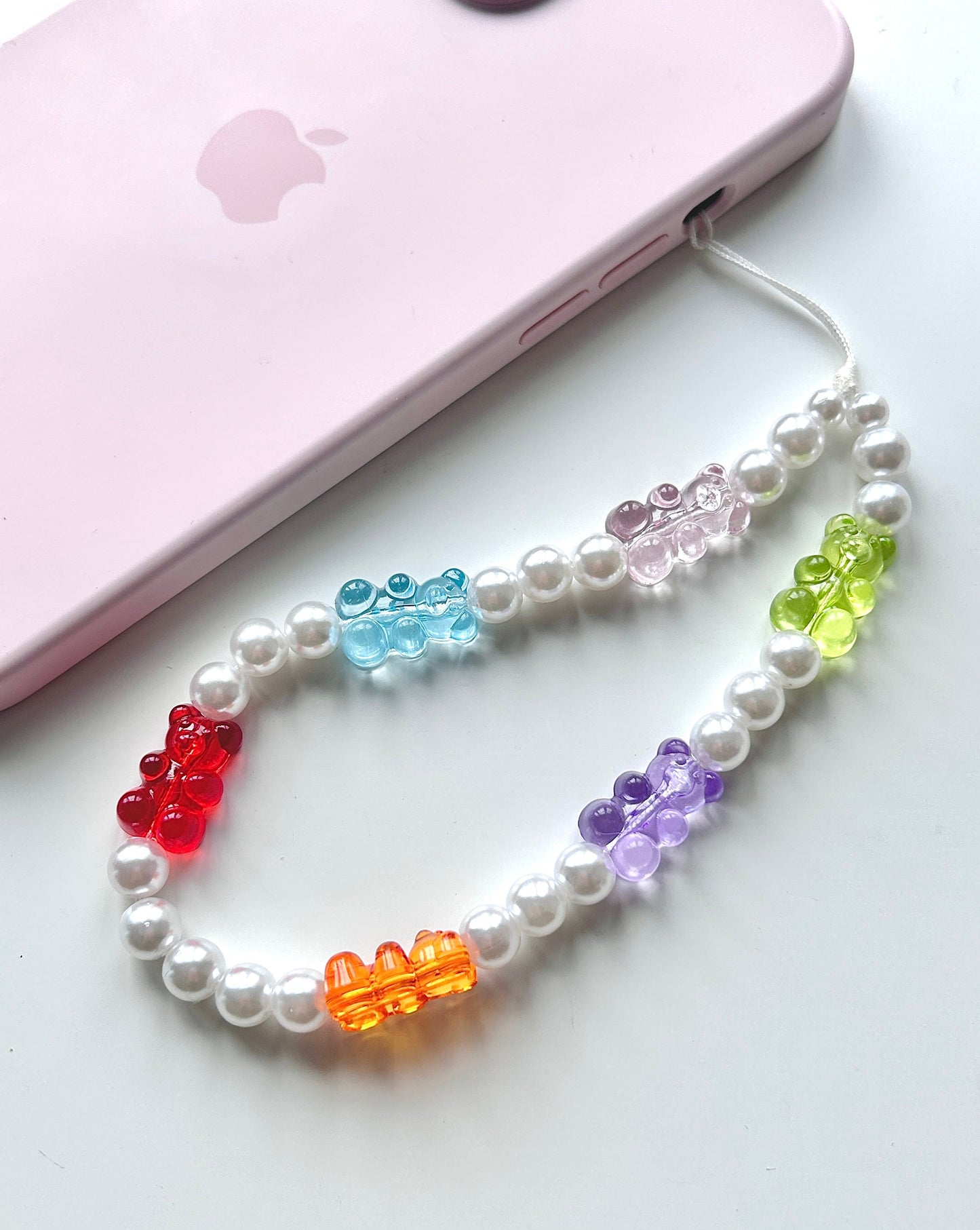 Rainbow Gummy Bear Phone Charm