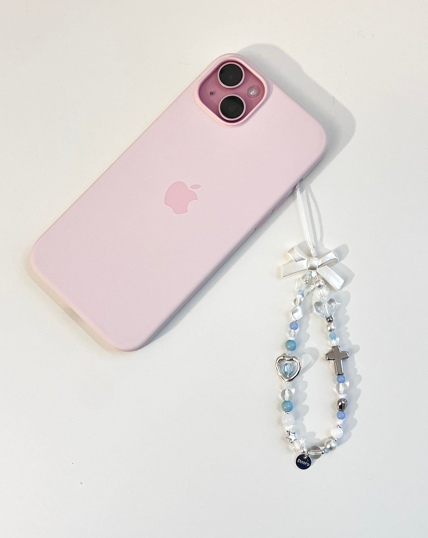 Metal Cross • Heart Phone Charm