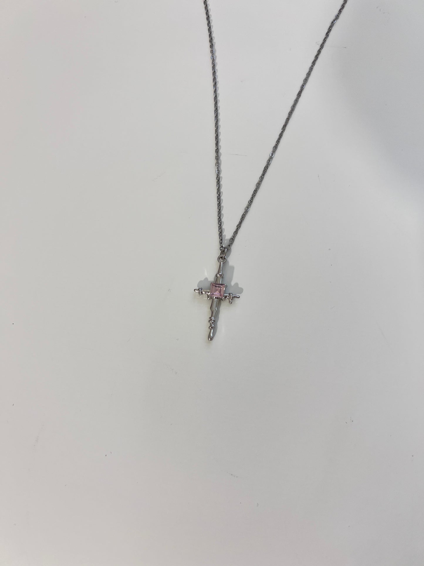 Chrome Heart Cross Pendent Necklace