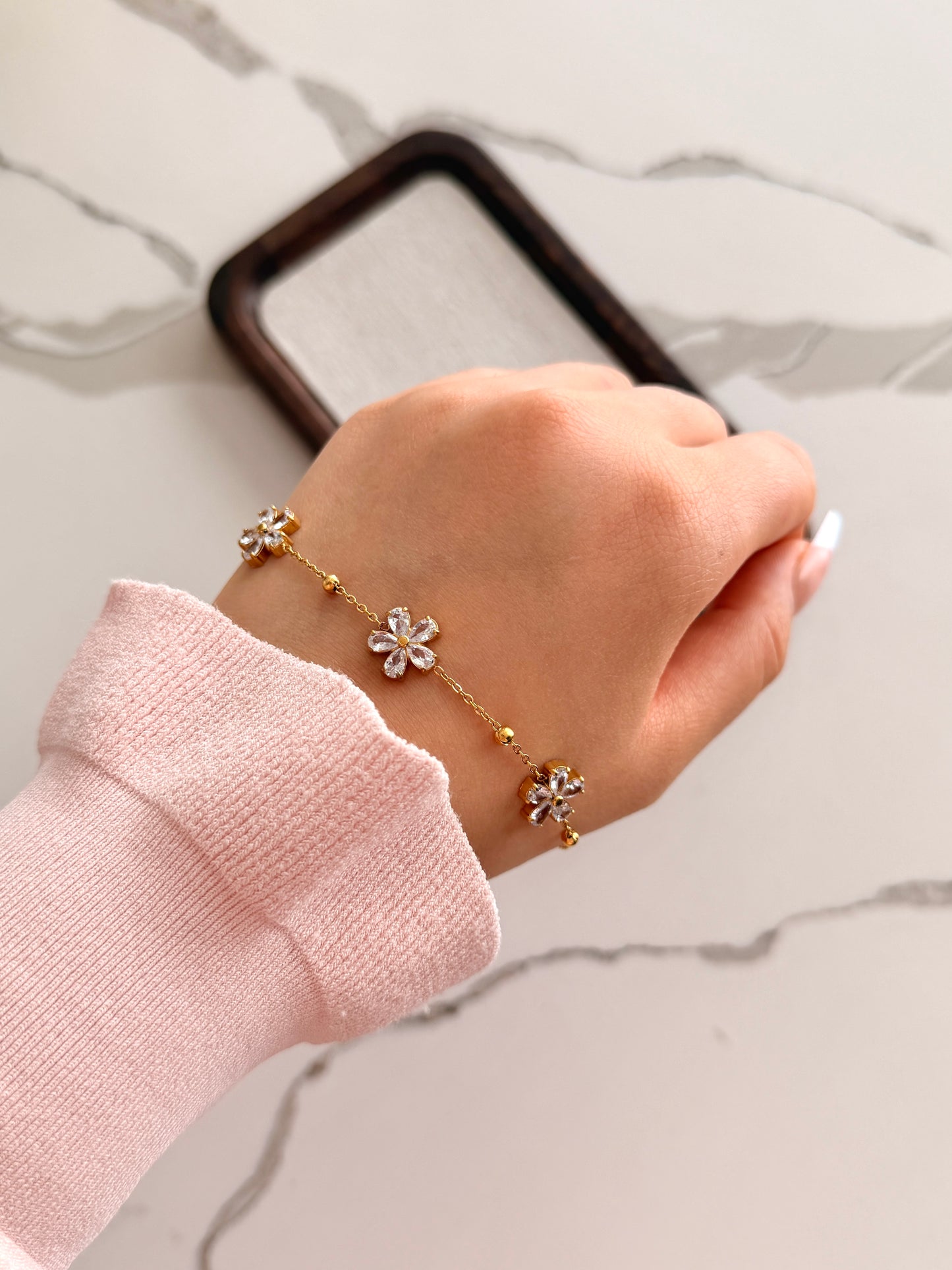 Crystal Daisy Bracelet