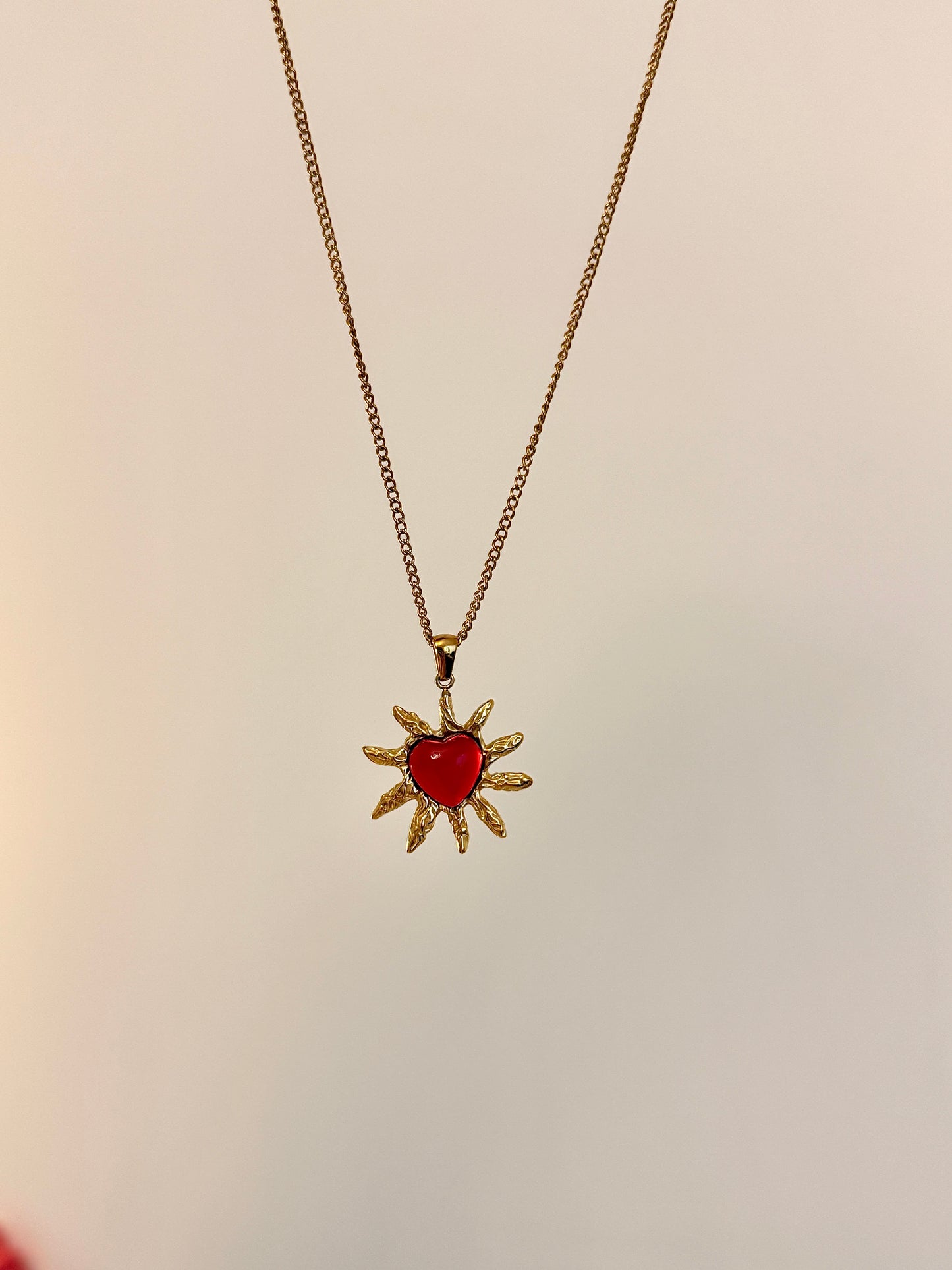 Ruby Heart Necklace