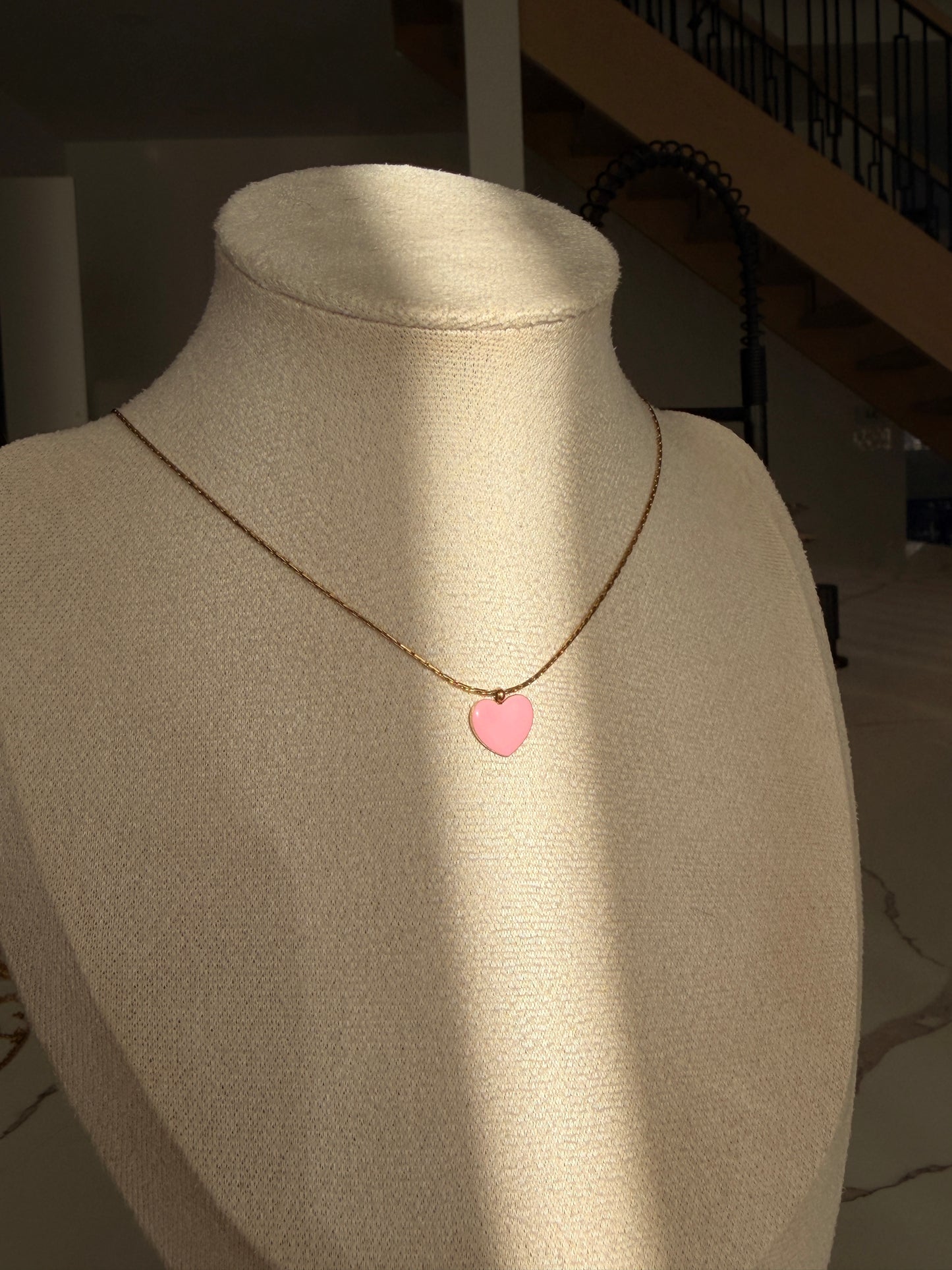 Pink Heart Necklace