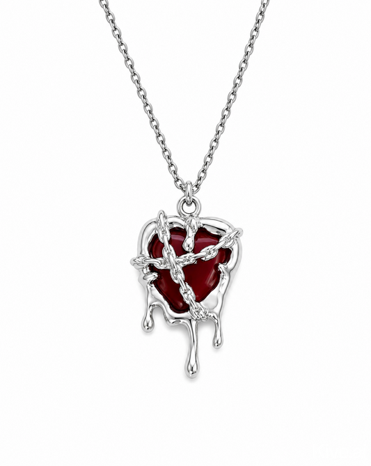 Melting Heart Pendent Necklace