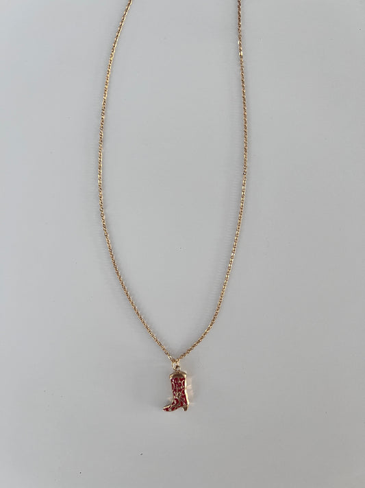 Funky Boot Pendant Necklace