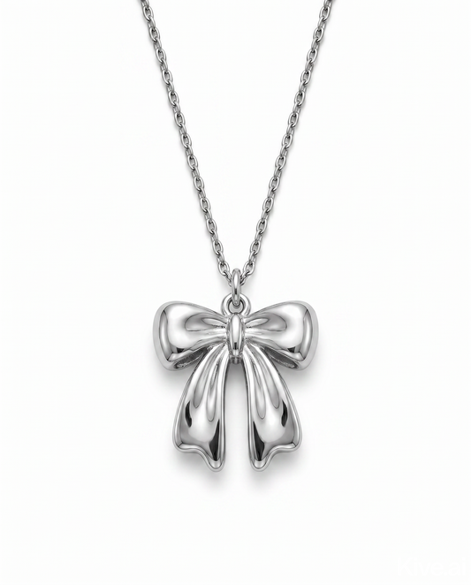 Butterfly Bow Tie Pendent Necklace