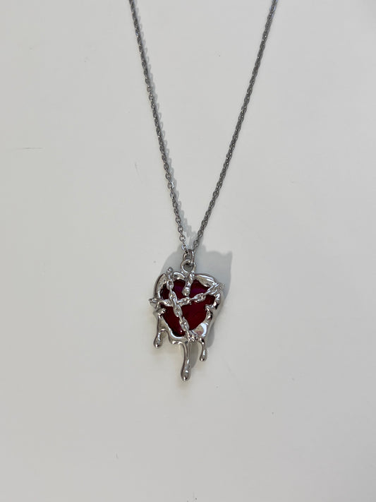 Melting Heart Pendent Necklace