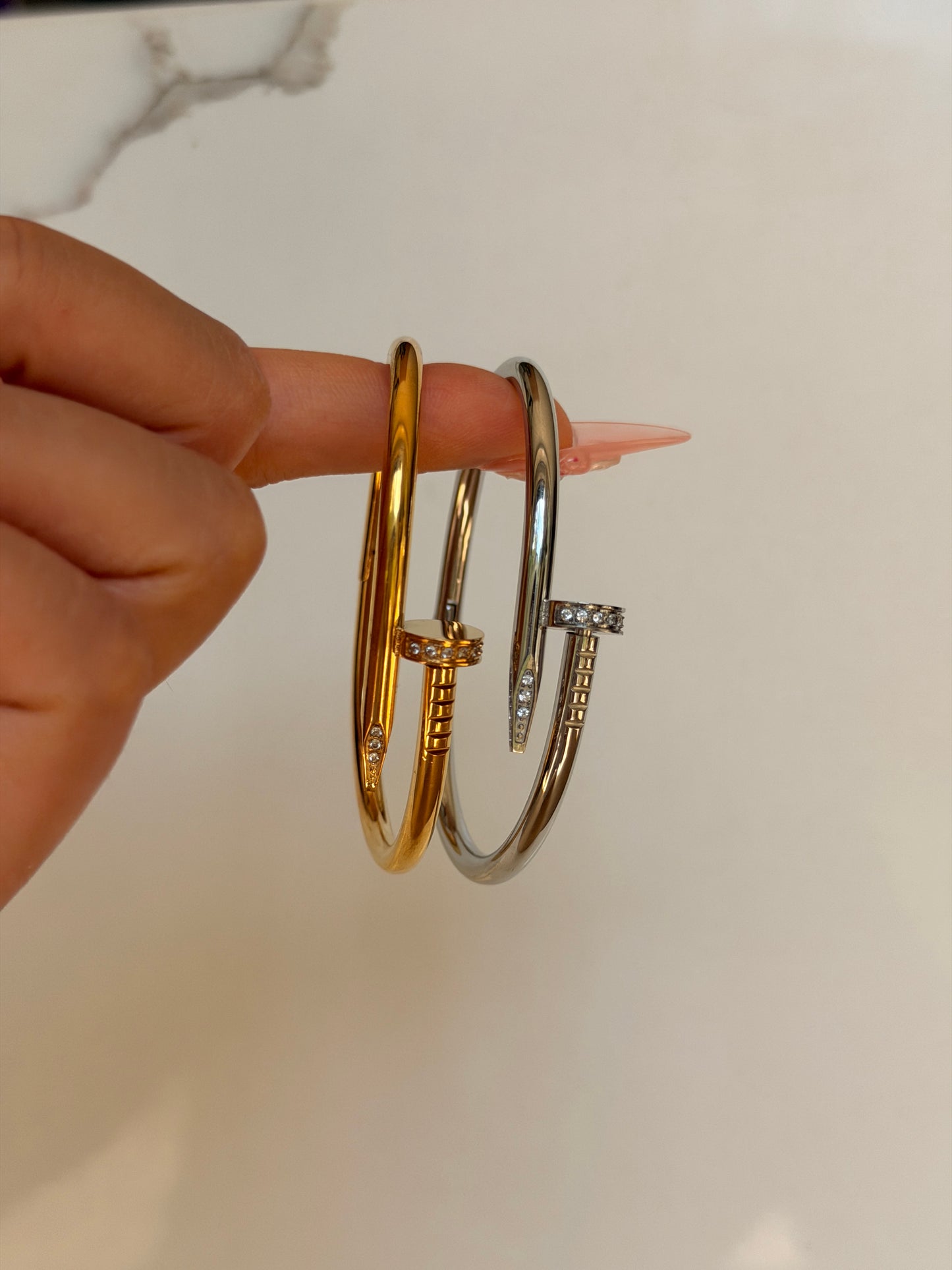 Nail Cuff Bangle