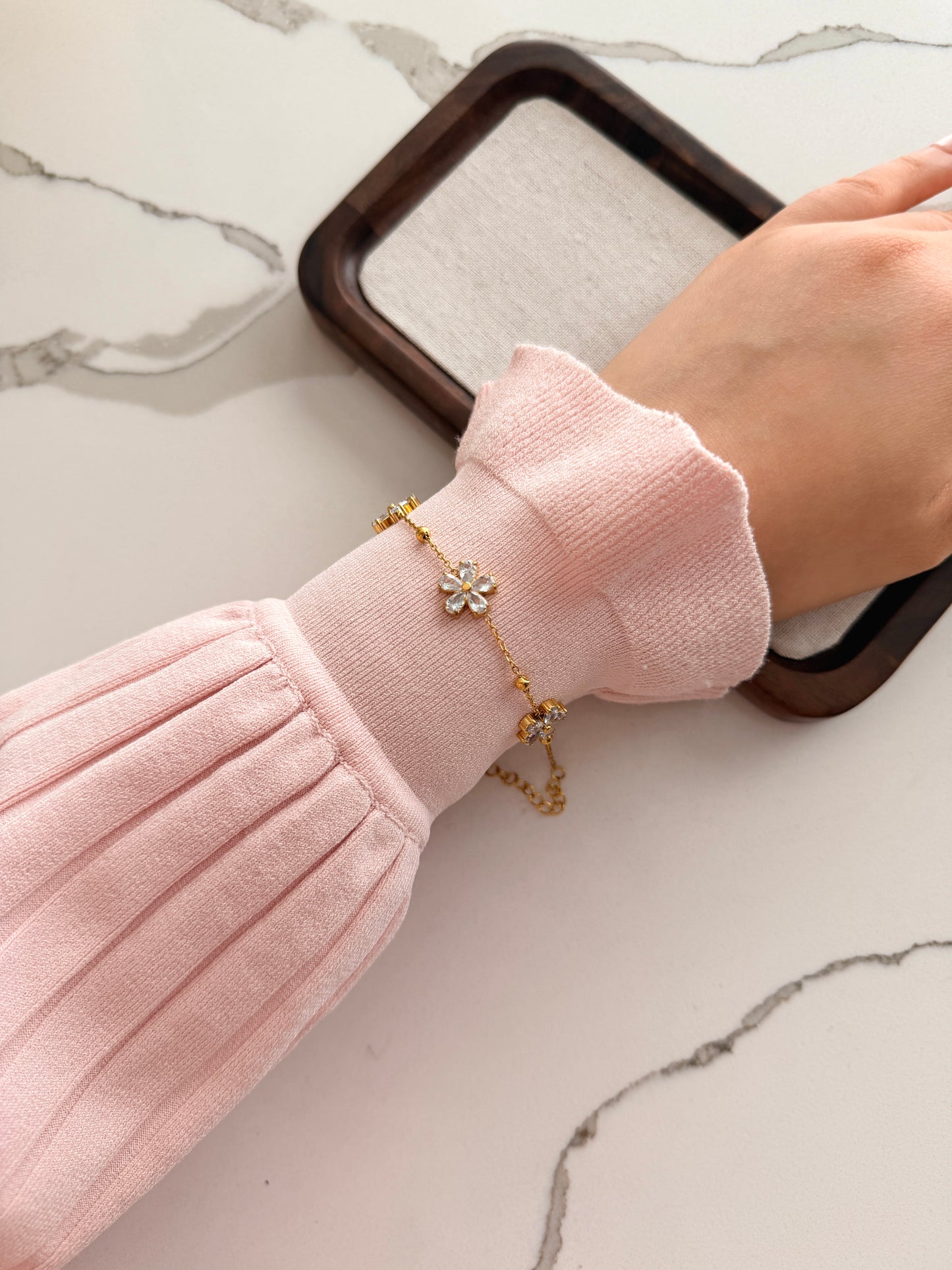 Crystal Daisy Bracelet