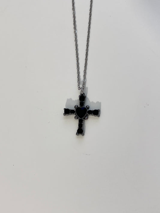 Noir Cross Pendent Necklace