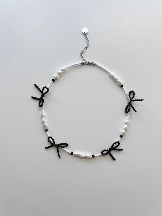 Pearl Bow Necklace