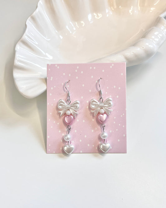 Heart Bow Earrings