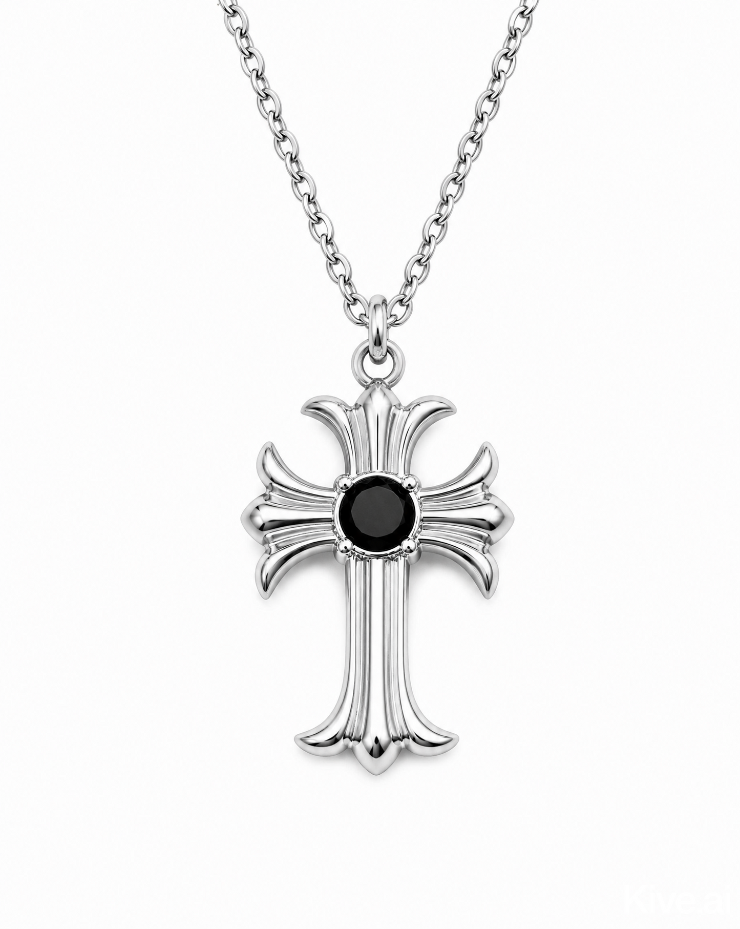 Chrome Heart Cross Pendent Necklace