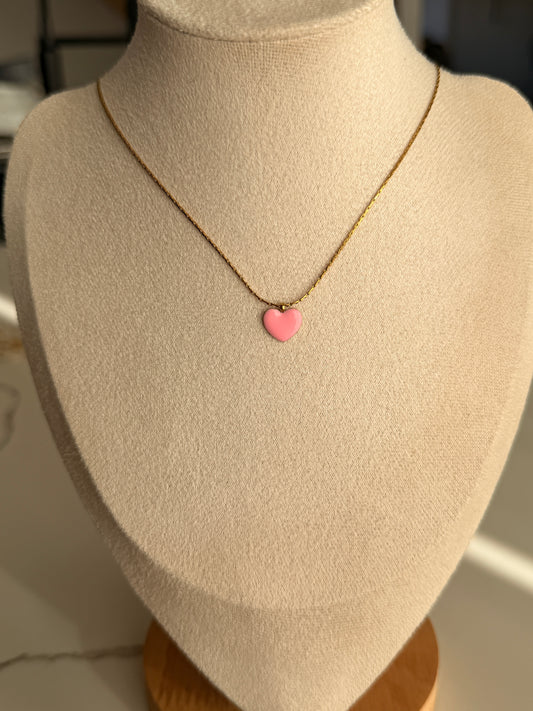 Pink Heart Necklace