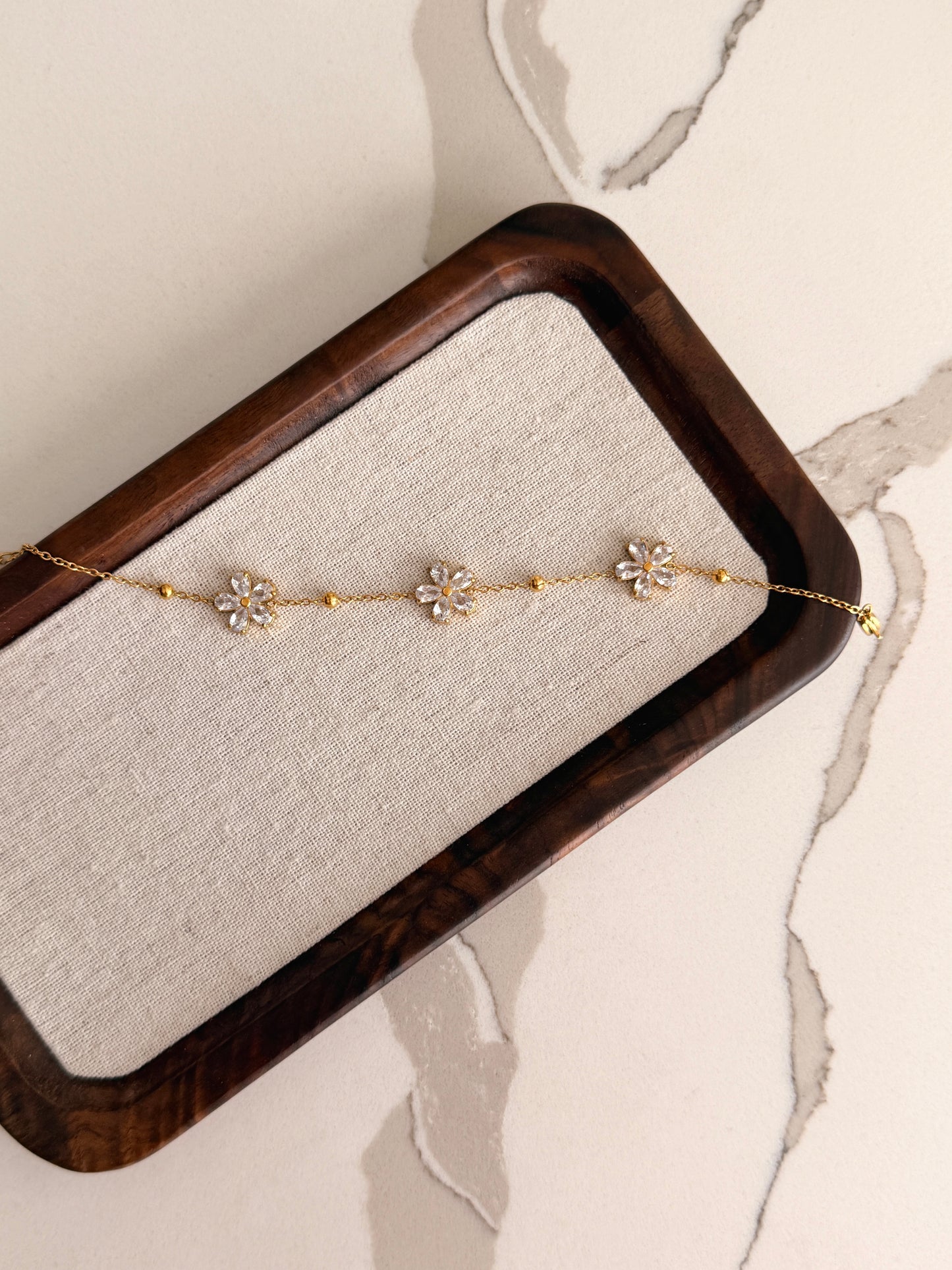 Crystal Daisy Bracelet