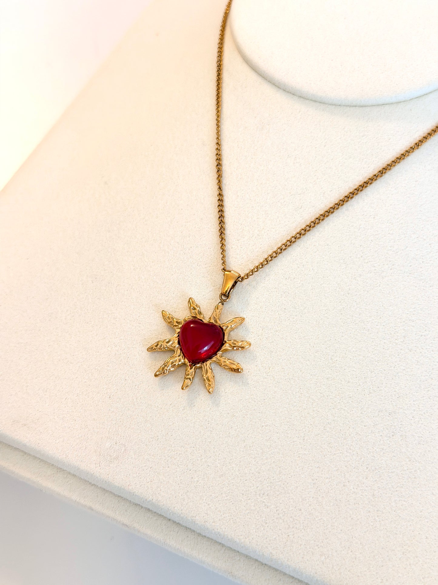 Ruby Heart Necklace