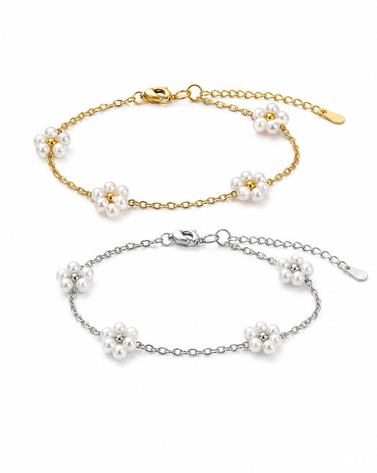 Pearly Daisy Bracelet