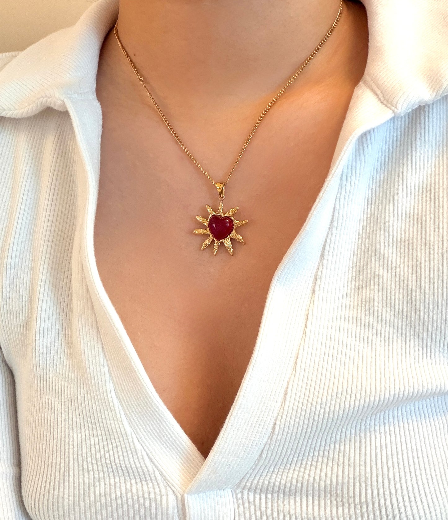Ruby Heart Necklace
