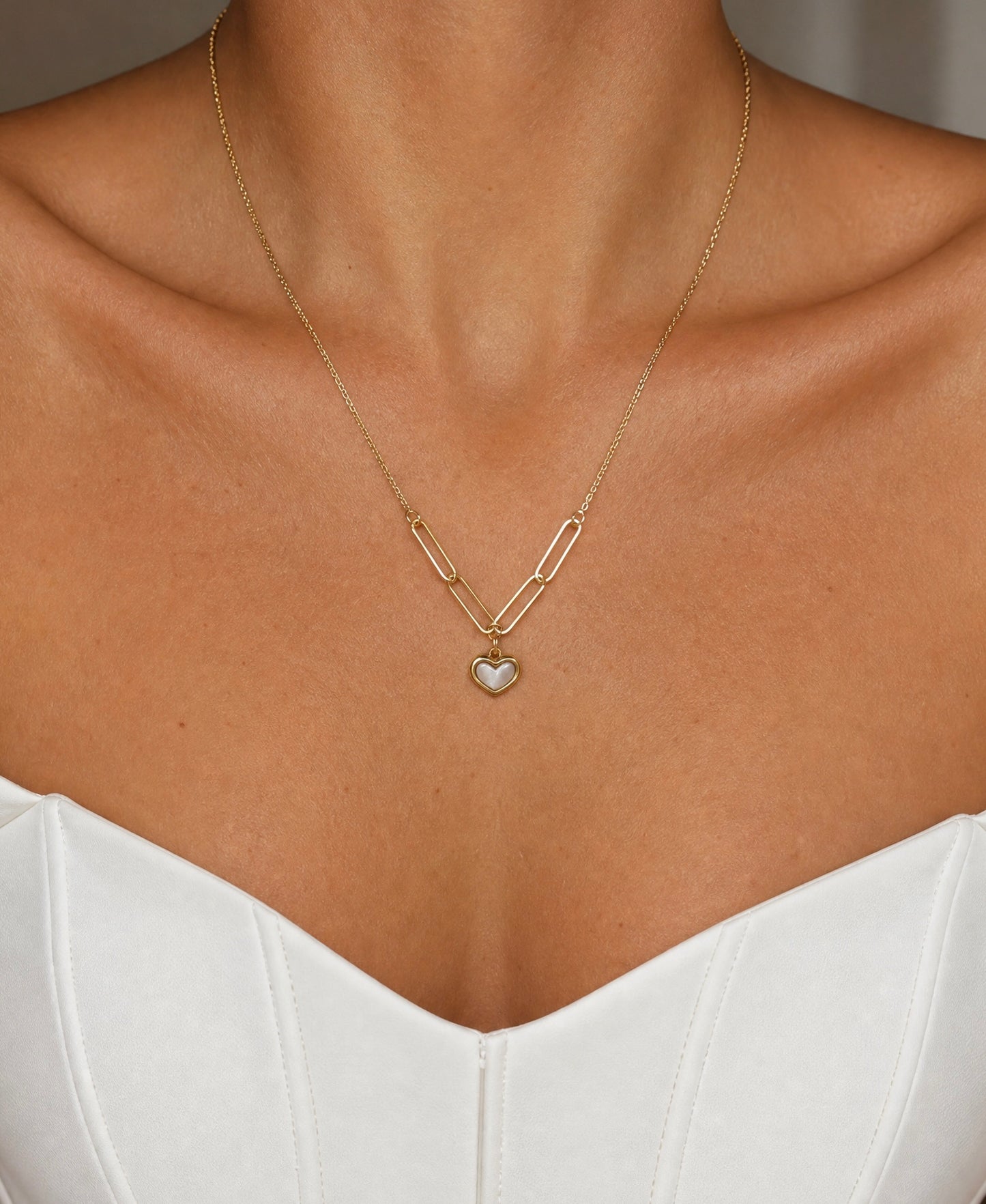Chain Heart Pendant Necklace