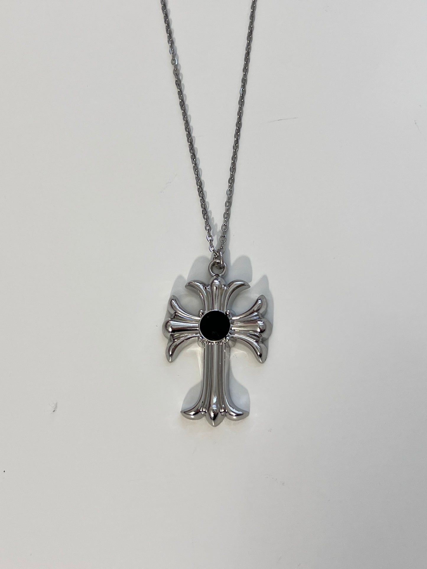 Chrome Heart Cross Pendent Necklace