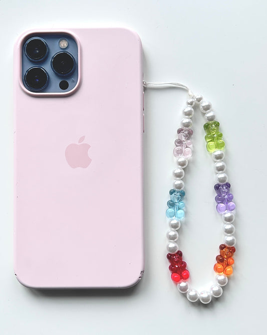 Rainbow Gummy Bear Phone Charm