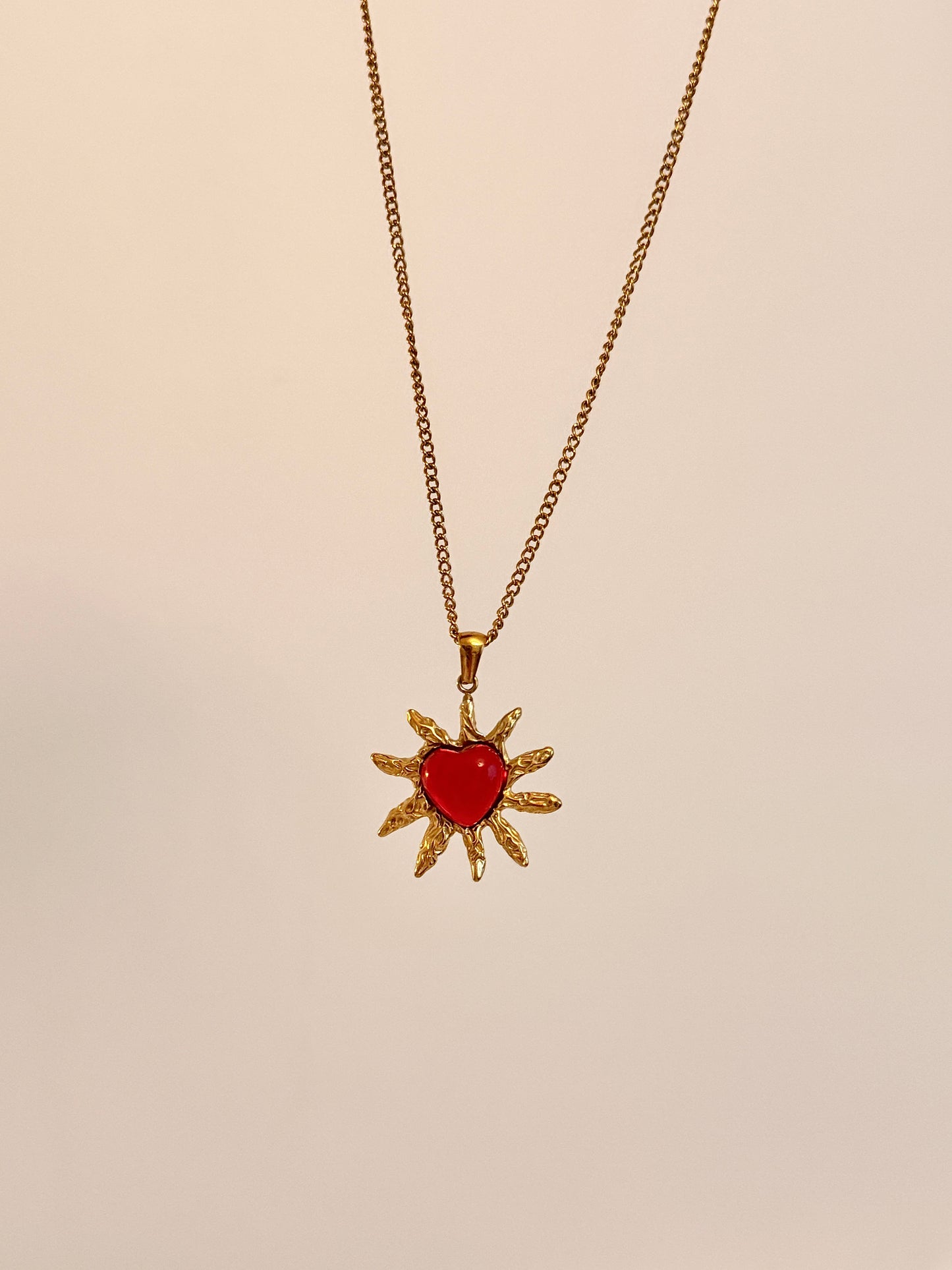 Ruby Heart Necklace