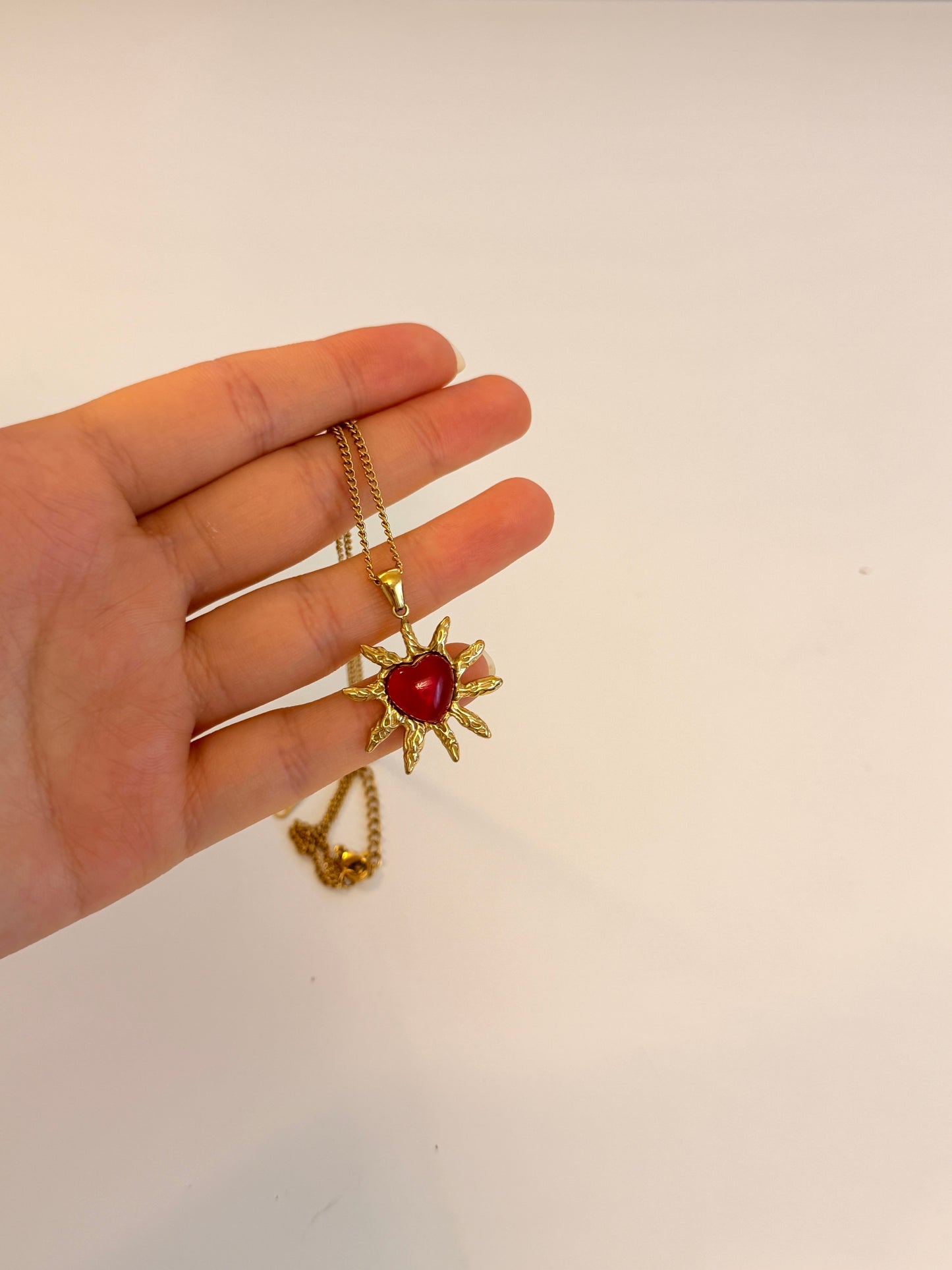 Ruby Heart Necklace