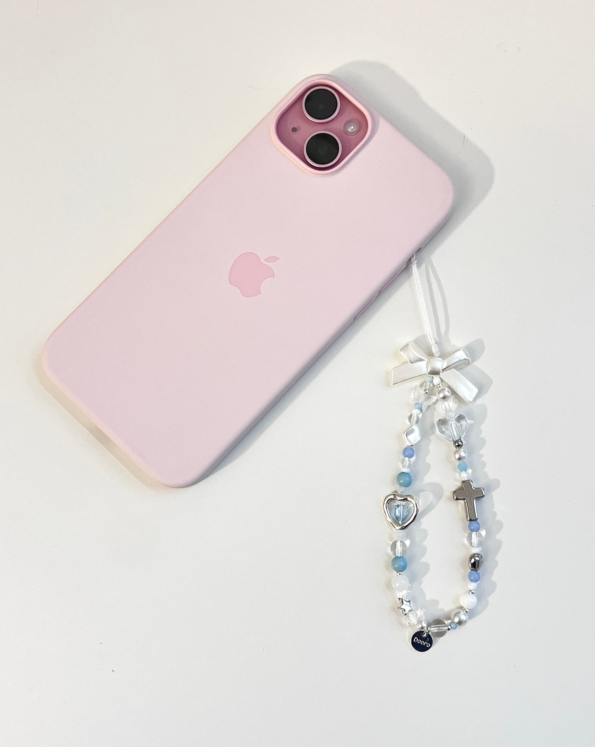 Metal Cross • Heart Phone Charm