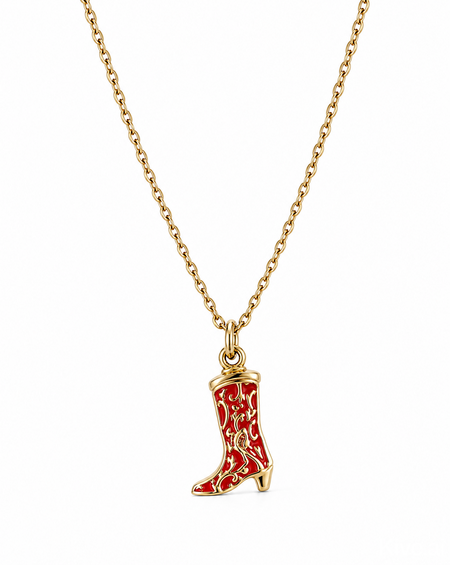 Funky Boot Pendant Necklace