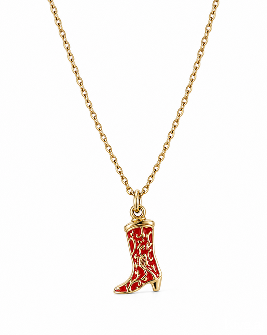 Funky Boot Pendant Necklace