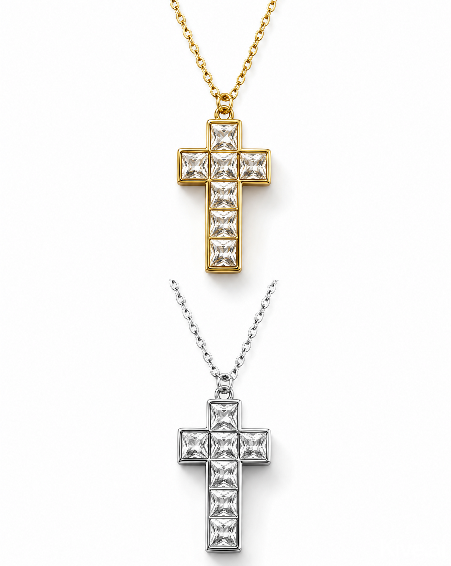 Princess Cross Pendant Necklace