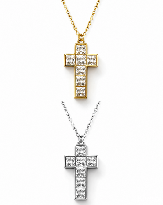 Princess Cross Pendant Necklace