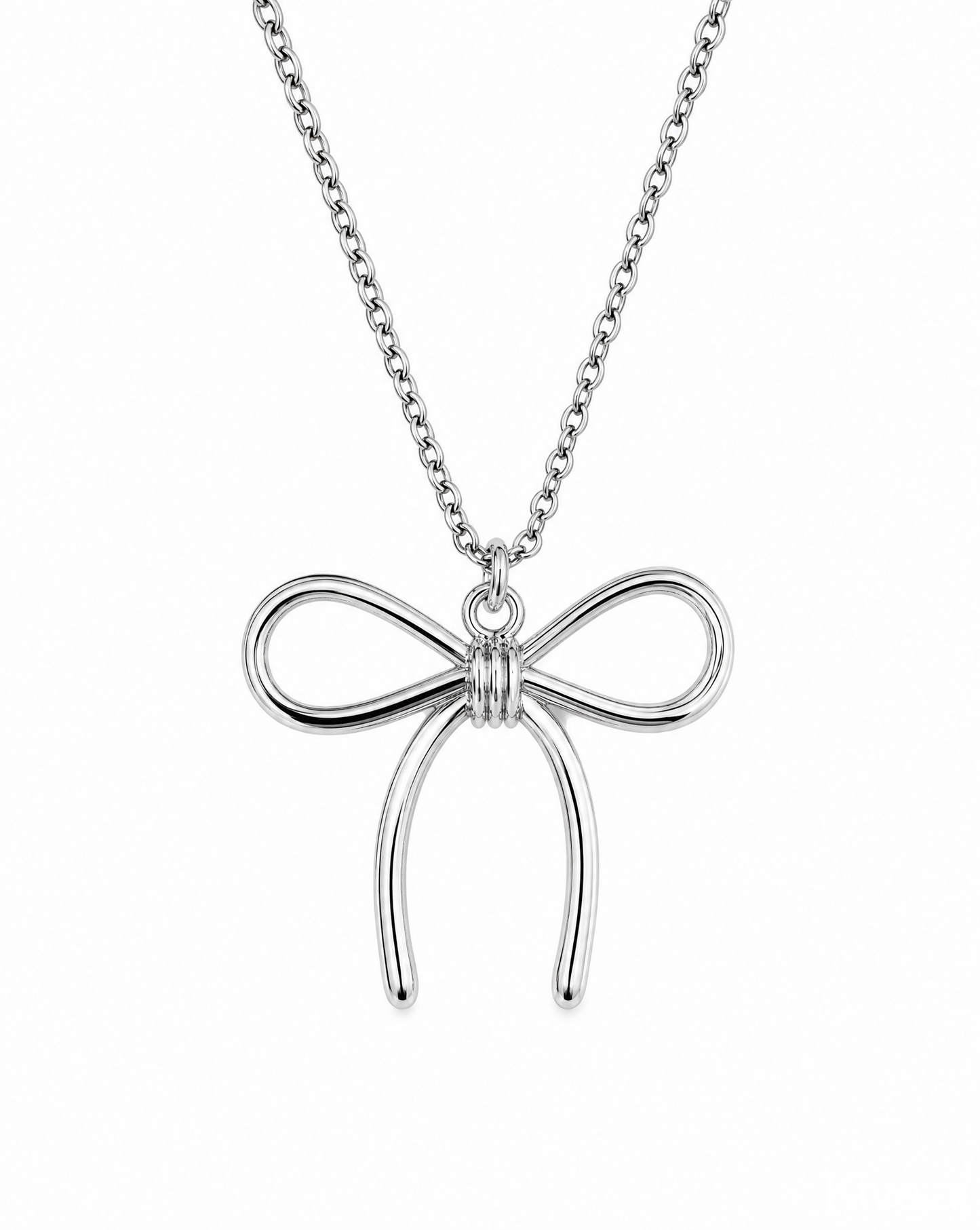 Minimalist Bow Tie Pendent Necklace