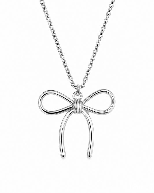 Minimalist Bow Tie Pendent Necklace