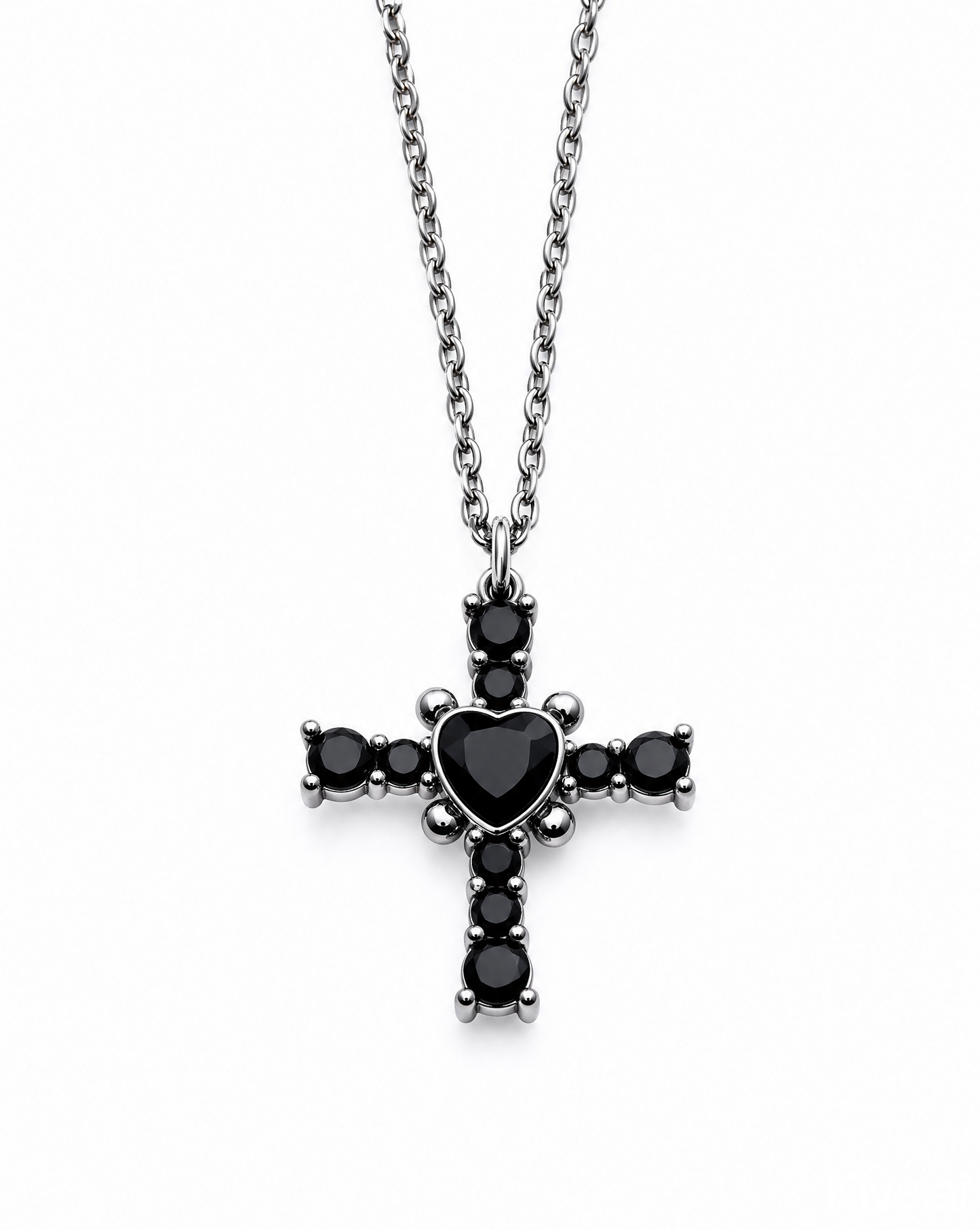 Noir Cross Pendent Necklace