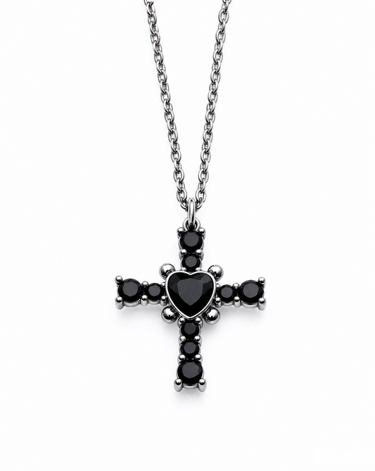 Noir Cross Pendent Necklace