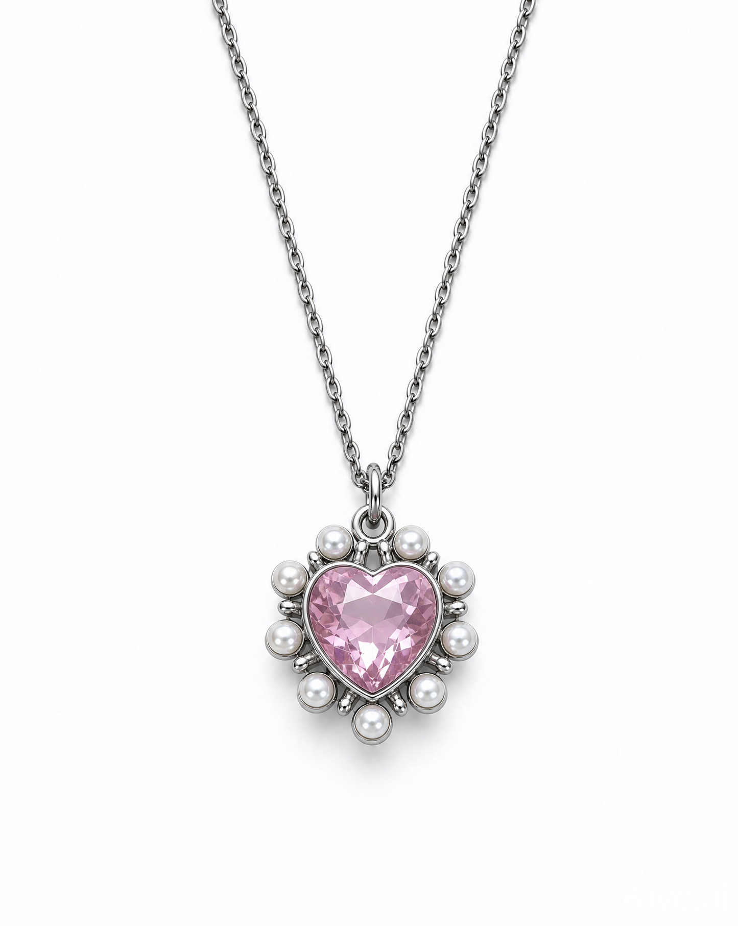 Pearl Heart Pendent Necklace