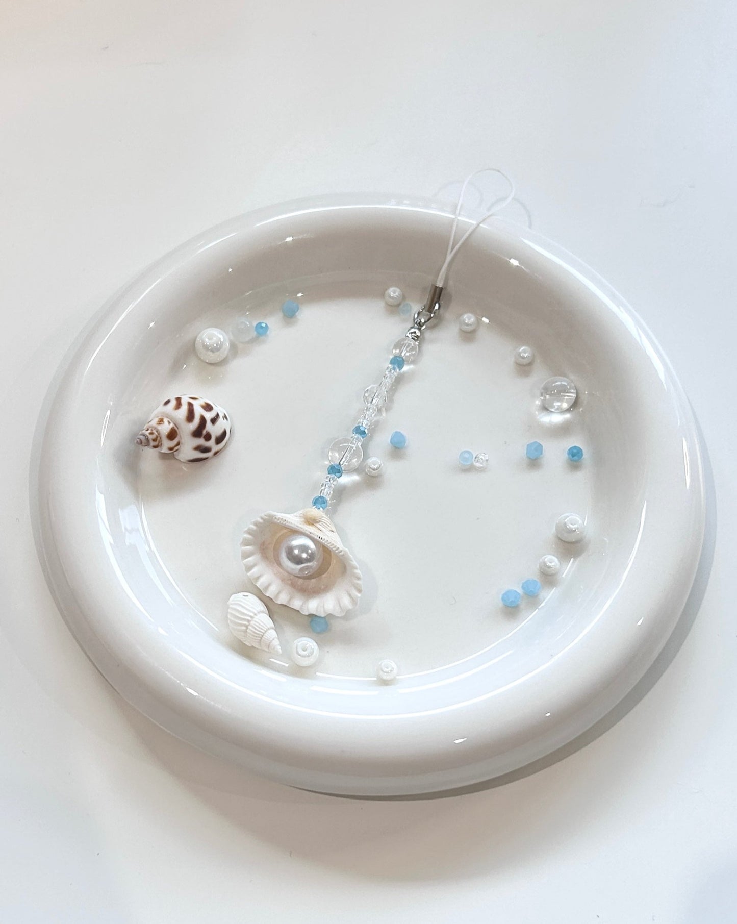 Sound of Ocean Phone Charm - blue with beads