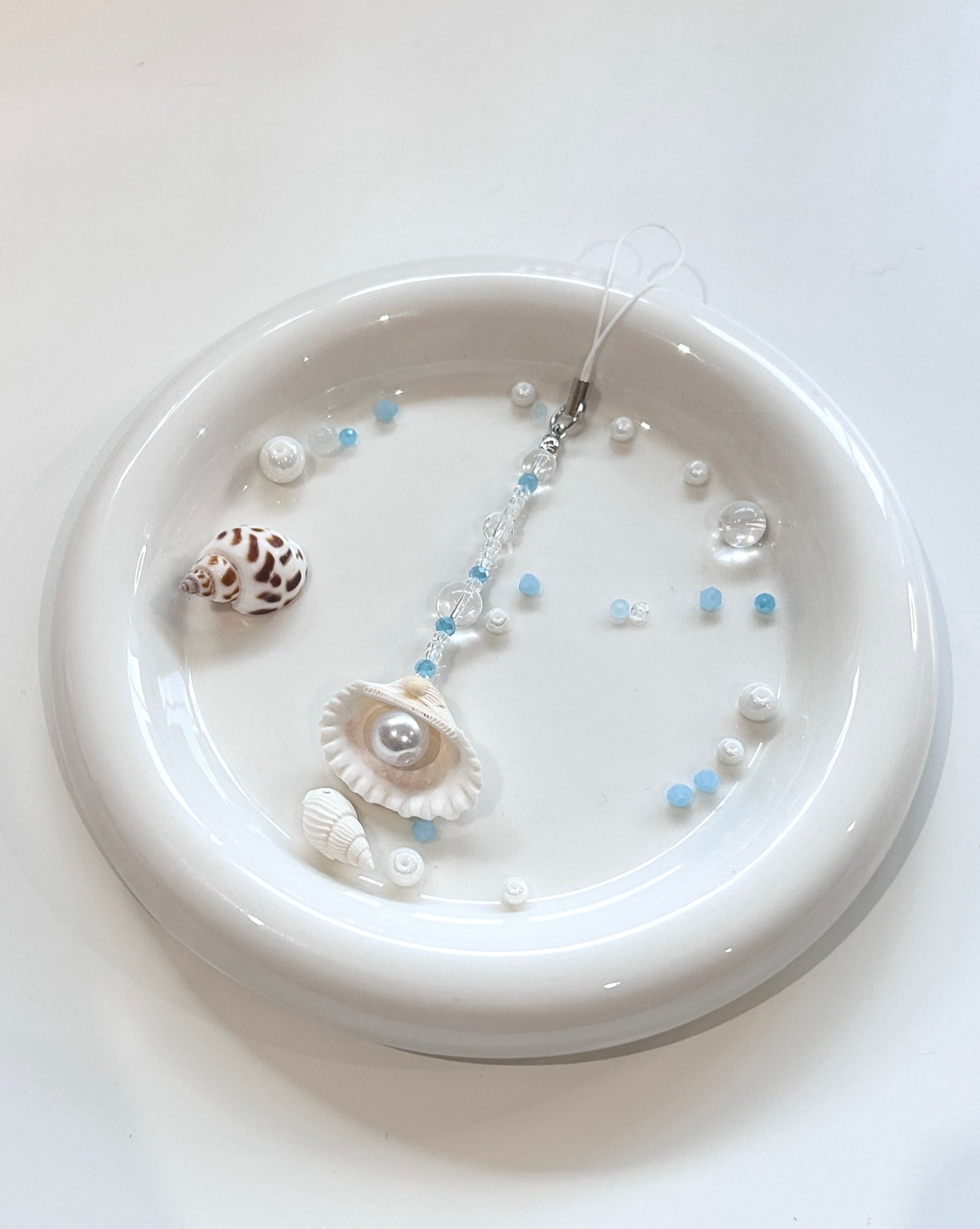 Sound of Ocean Phone Charm - blue with beads