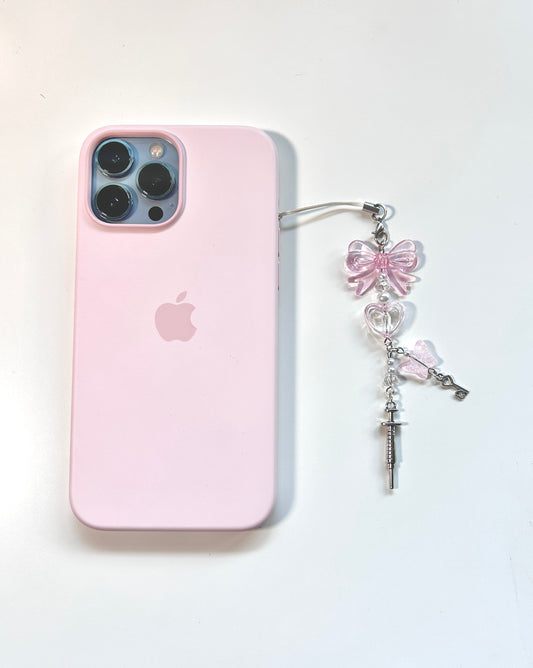 Spinning Heart • Needle Phone Charm - with phone