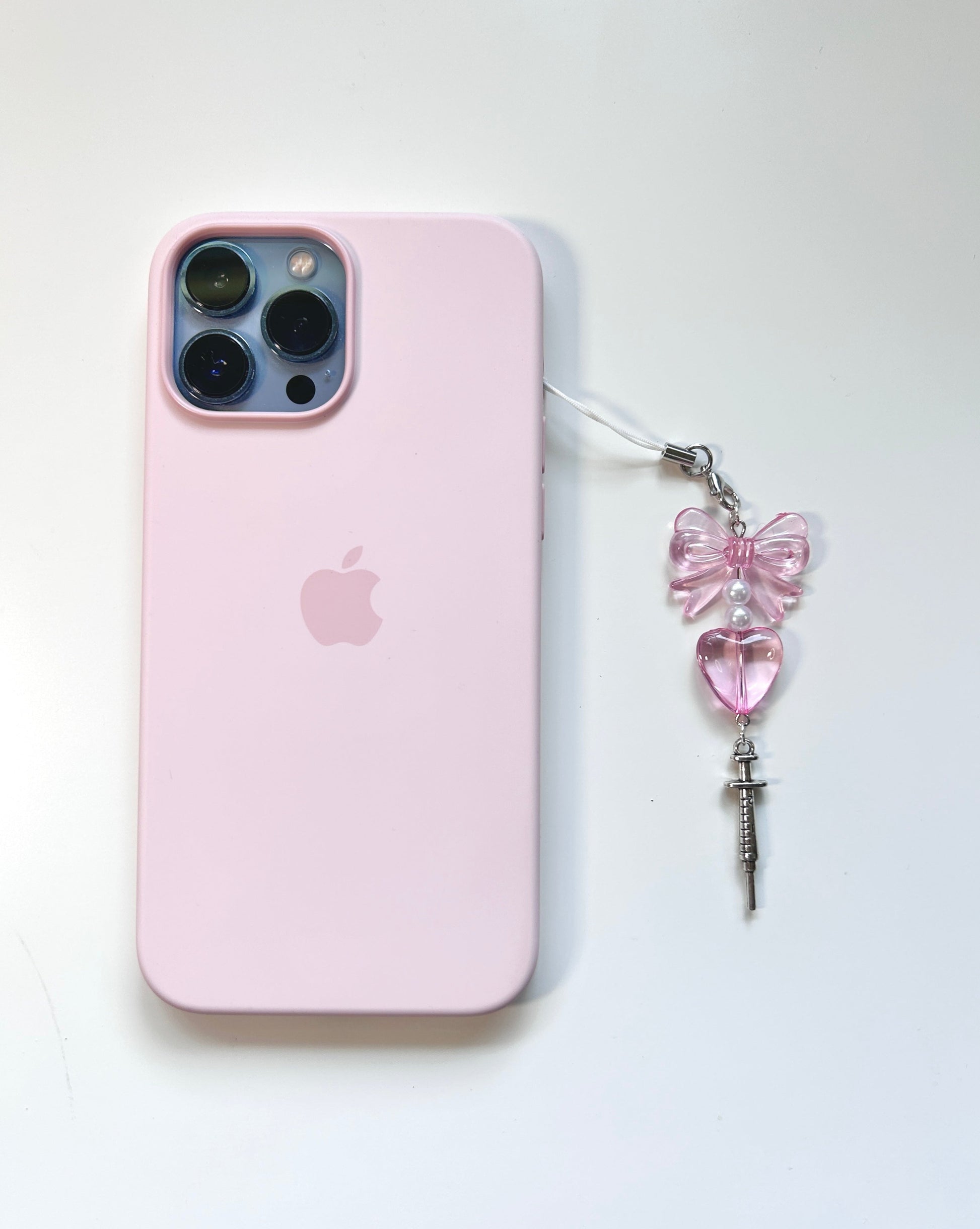 Heart • Needle Phone Charm - with phone
